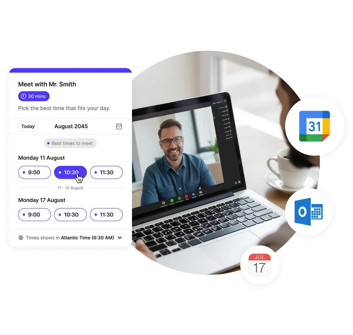 Share a Koalendar booking link from your phone