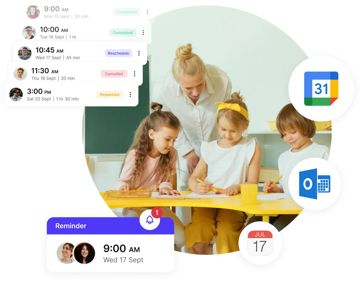 software de agendamento de conferência k12