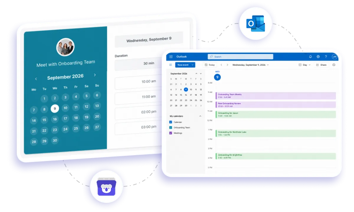 Outlook Calendar integration with Koalendar