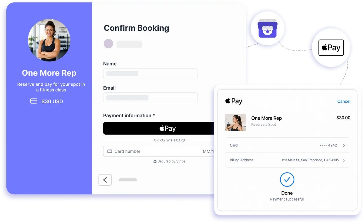 Apple Pay integration with Koalendar