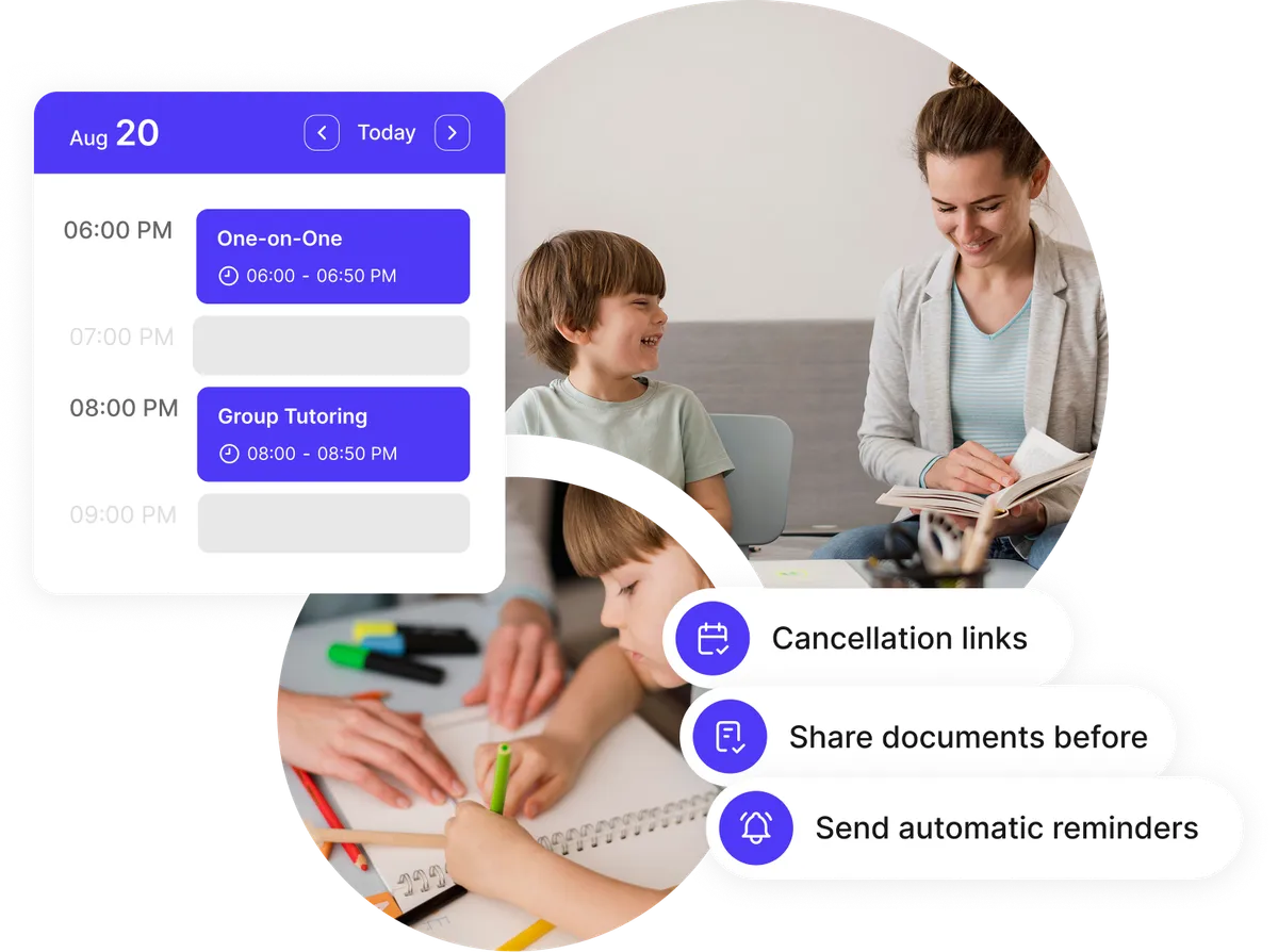 Tutor calendar management software